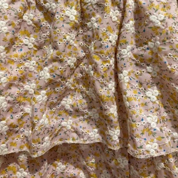 Boutique Style Eyelet Mini Skirt with Ruffles - Picture 3 of 3